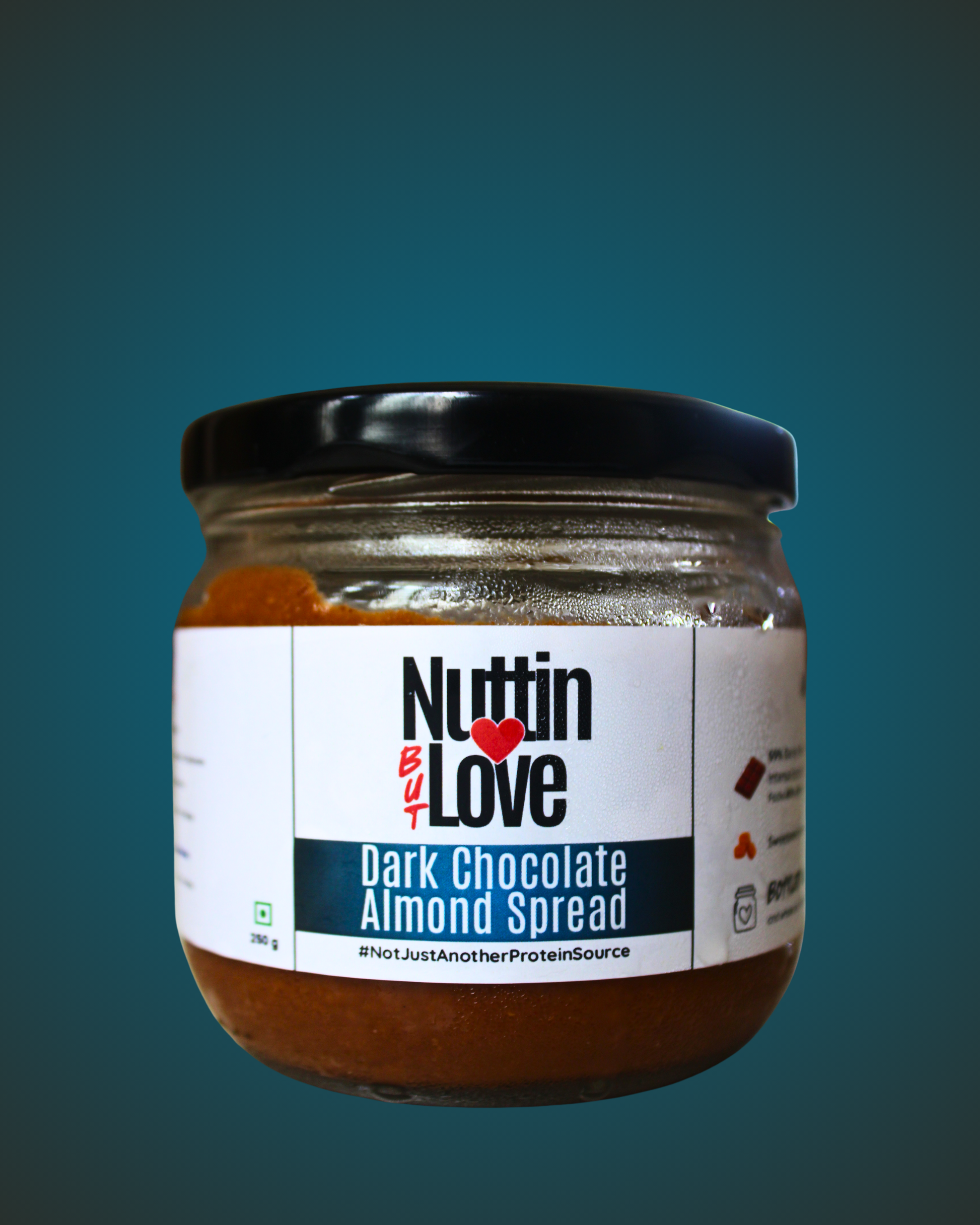 dark chocolate almond spread jar nuttin but love