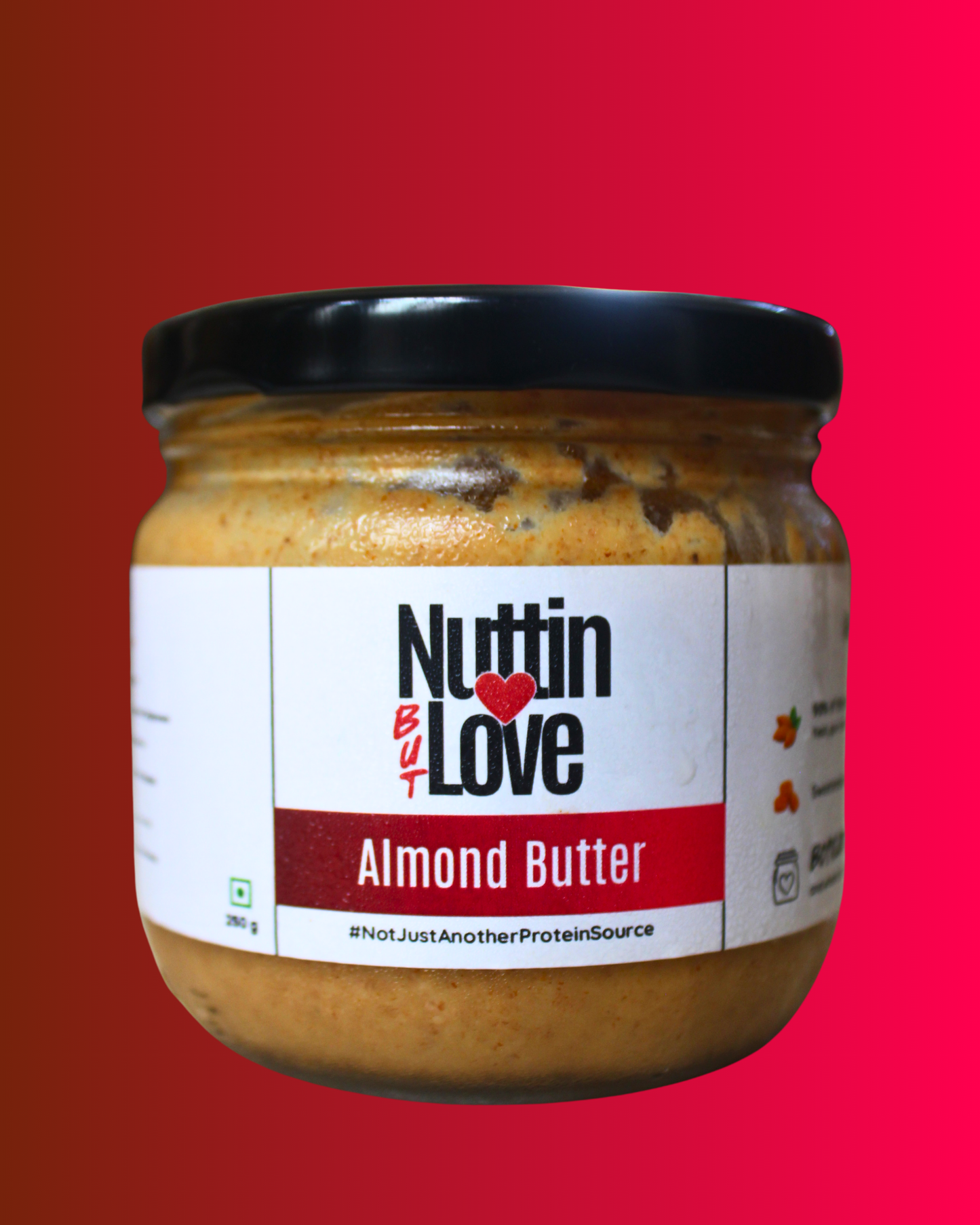 natural almond butter jar nuttin but love